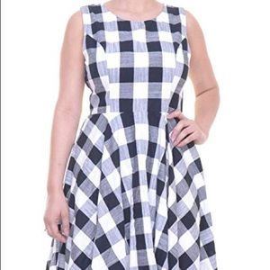 Checkered Black and White Dress